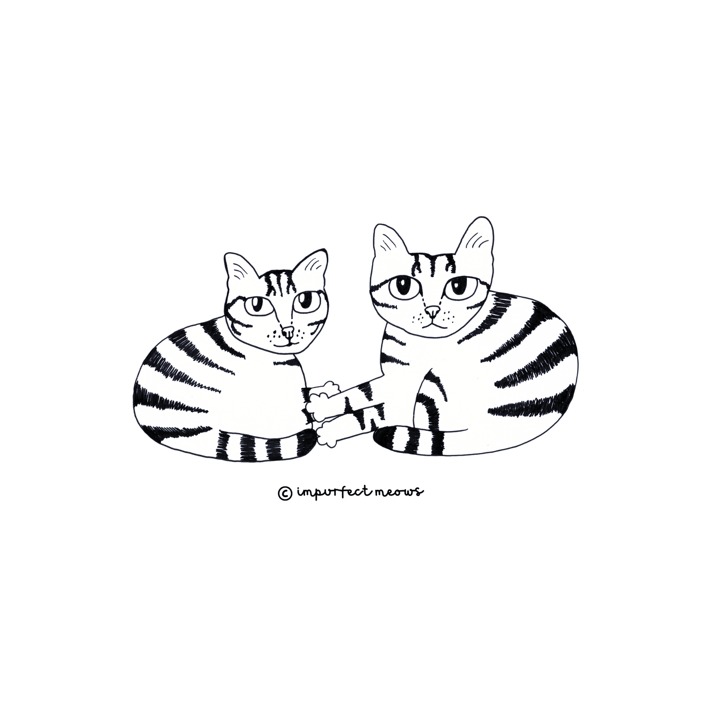 Impurfect Meows Long Sleeve Crew Neck