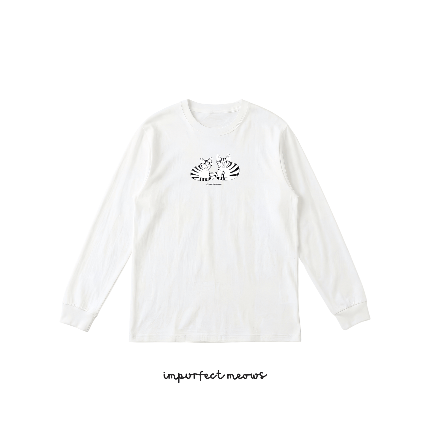 Impurfect Meows Long Sleeve Crew Neck