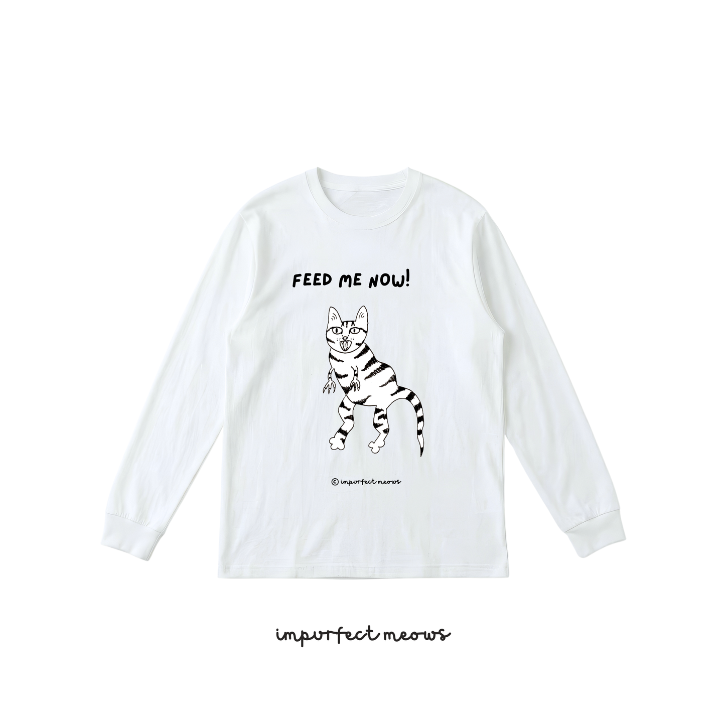 Feed Me Now (Big) Long Sleeve Crew Neck