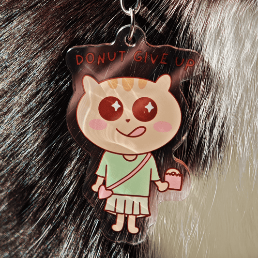 Donut Give Up Keychain