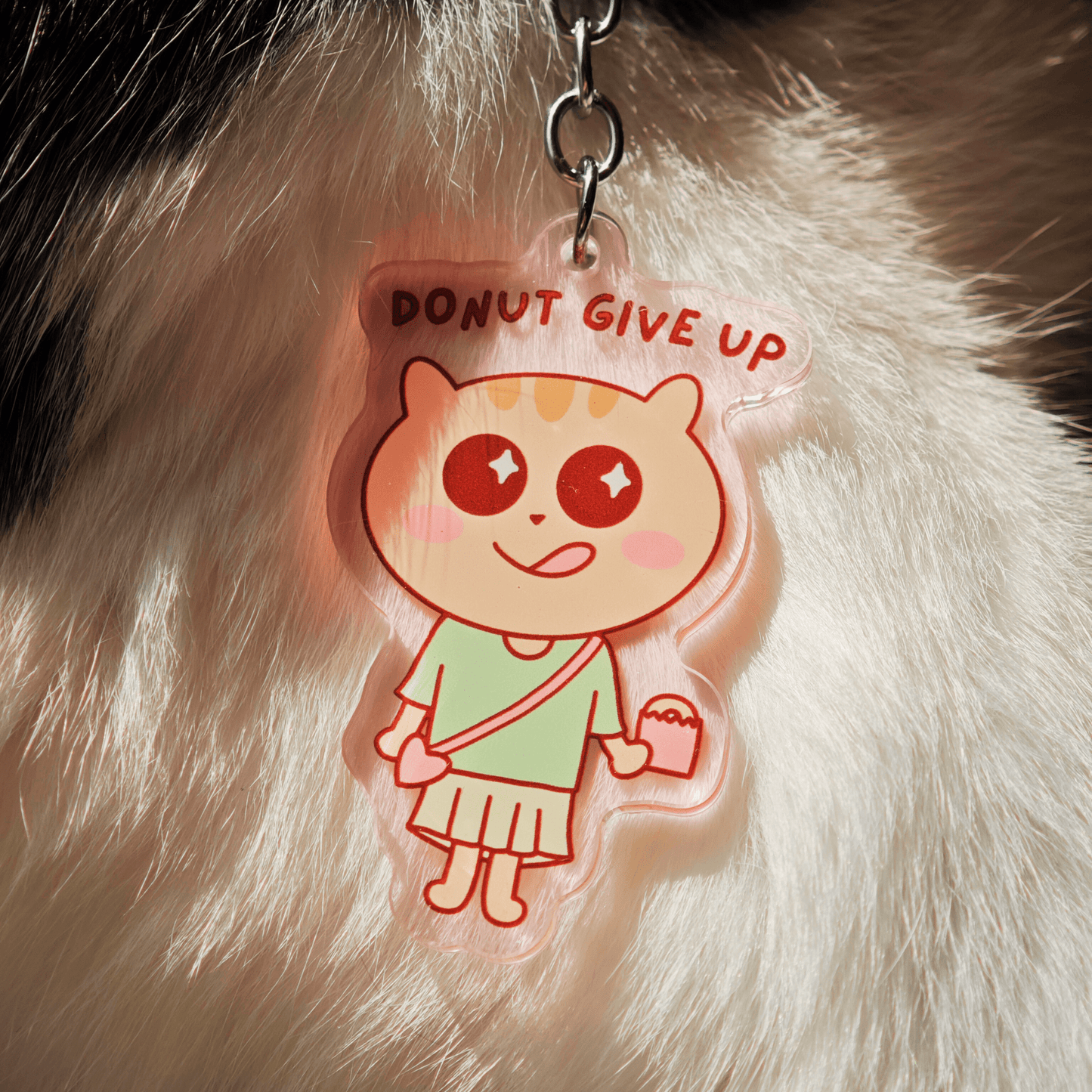 Donut Give Up Keychain