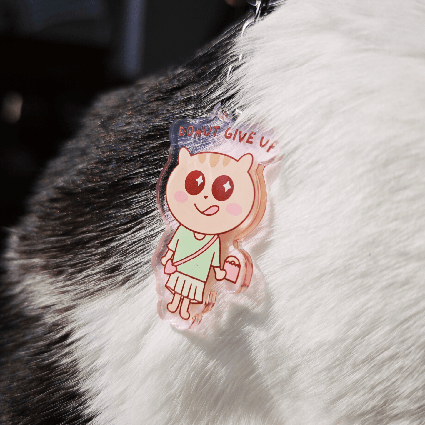 Donut Give Up Keychain