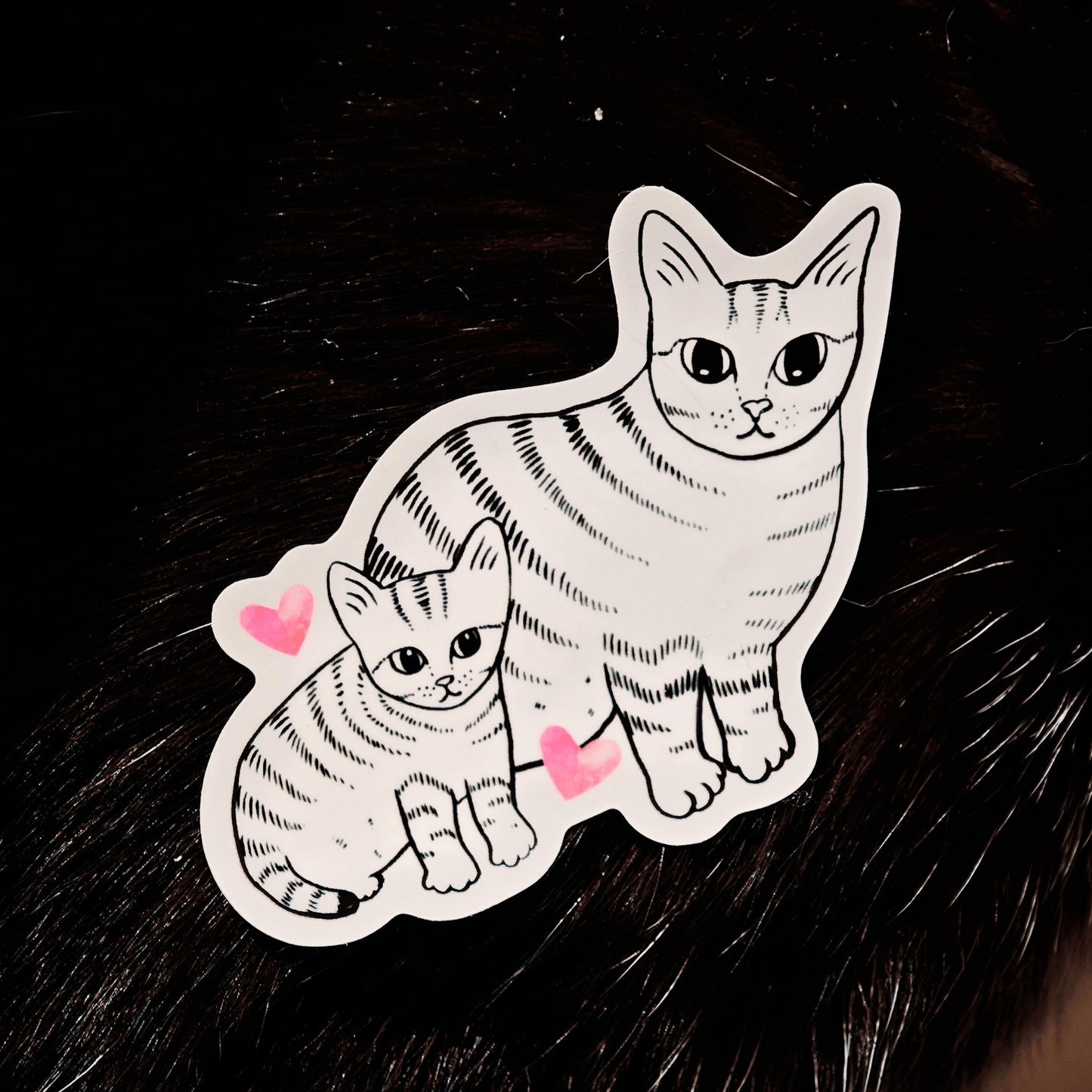 Mommy Cat and Baby Sticker