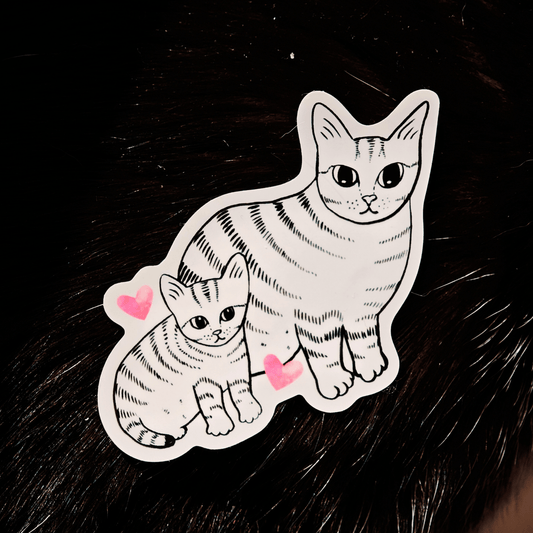 Mommy Cat and Baby Sticker