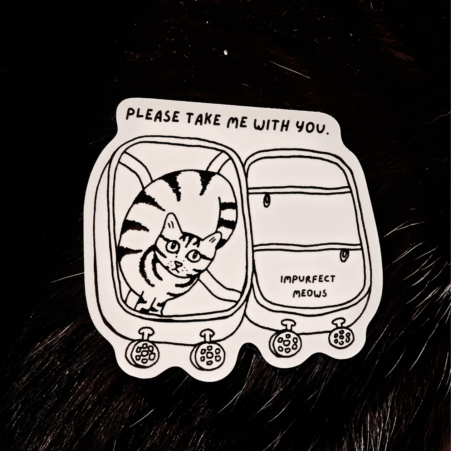 Luggage Cat Sticker