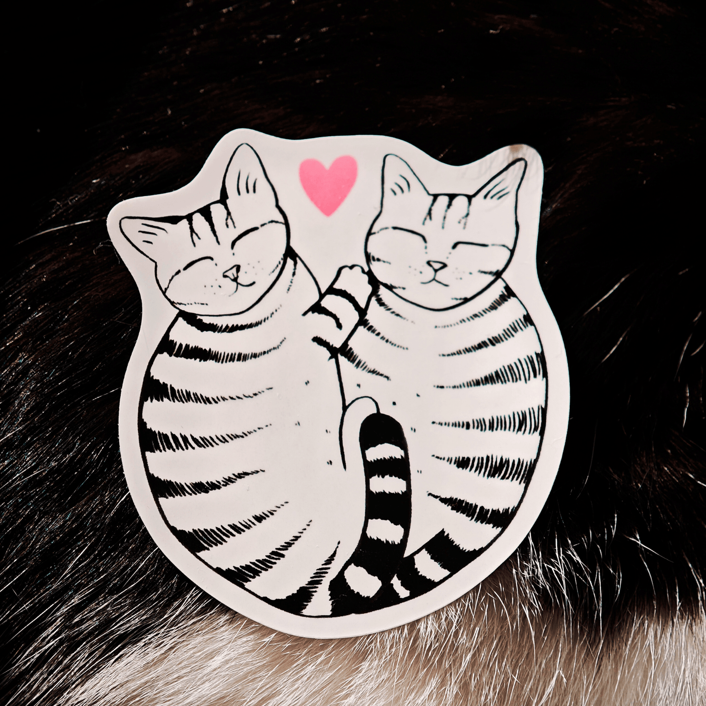 Heart Cats Sticker