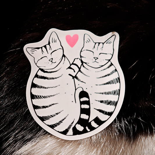 Heart Cats Sticker