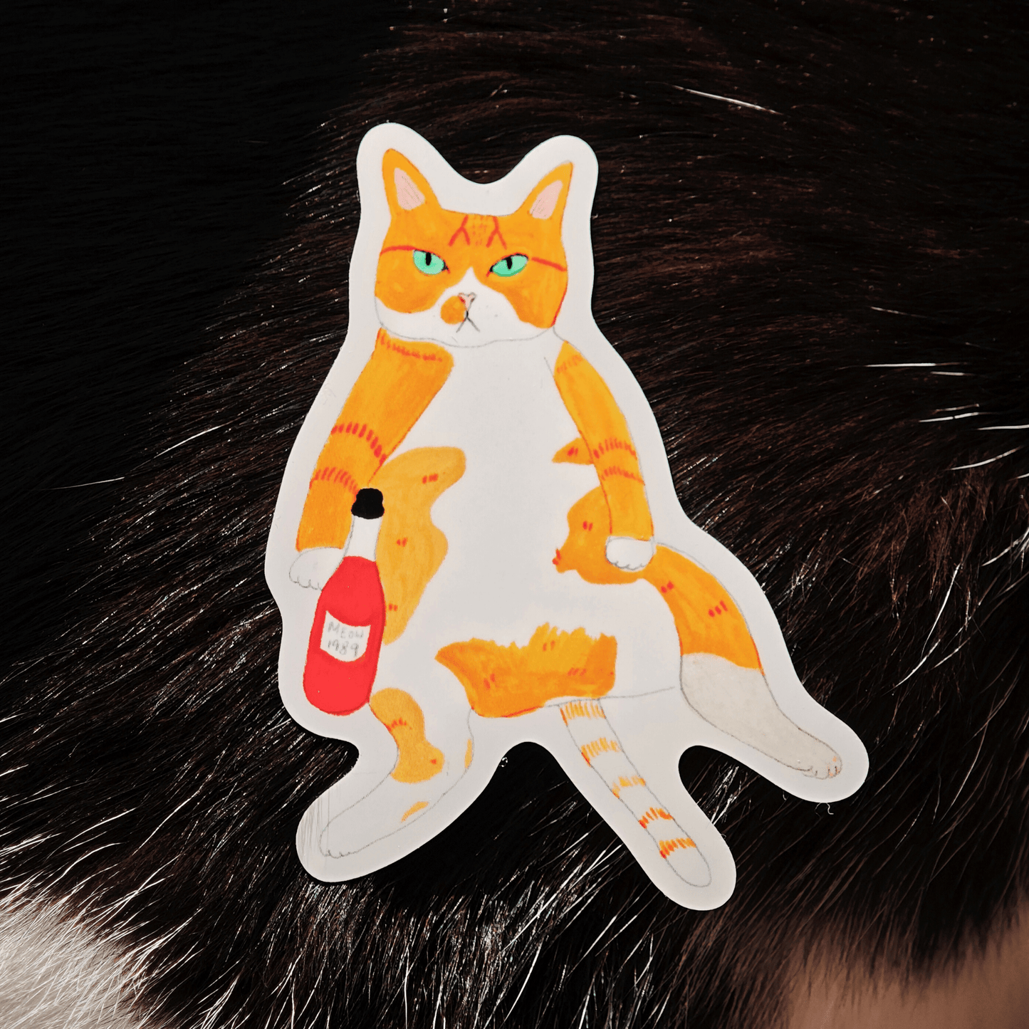 Happy Hour Cat Sticker