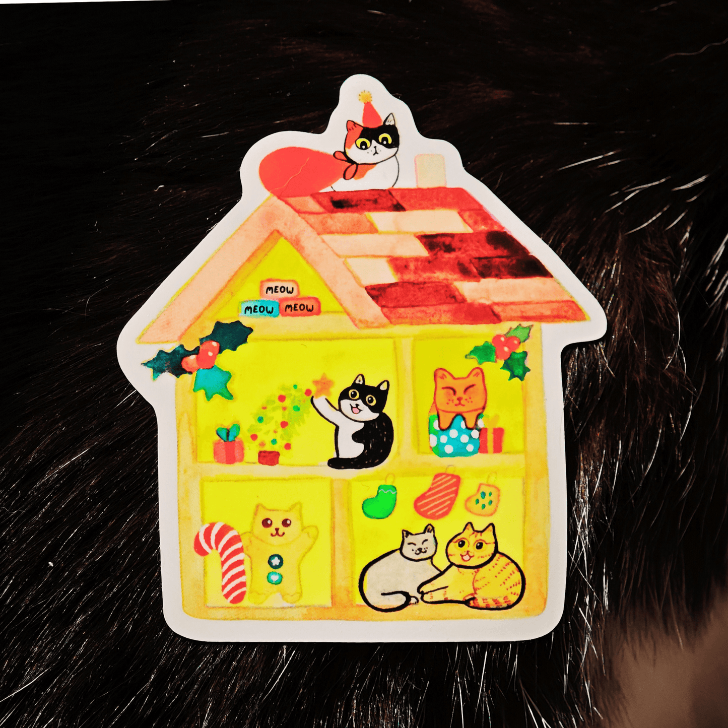 Christmas Cats Sticker