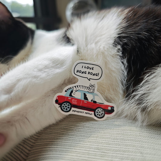 Taxi Cat Sticker