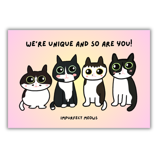 We're Unique And So Are You! Postcard